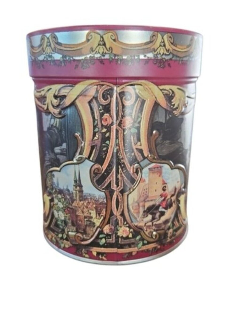 Vintage German Cookie Tin E. Otto Schmidt 10.5 OZ. 2003 Excellent Condition 5.5"